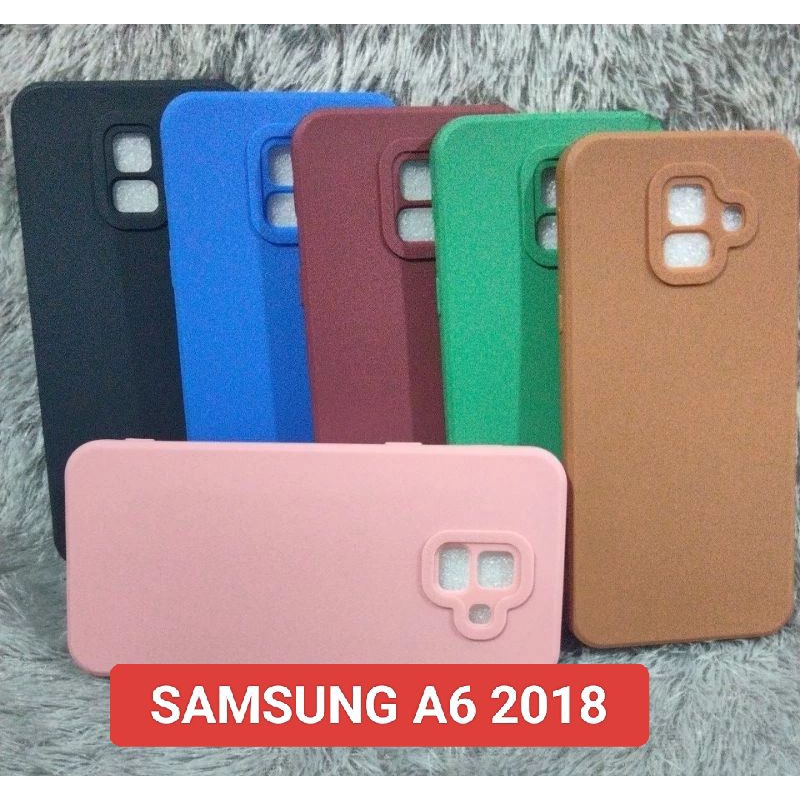 Soft case Macaron Samsung A6 2018  pro camera full Colour