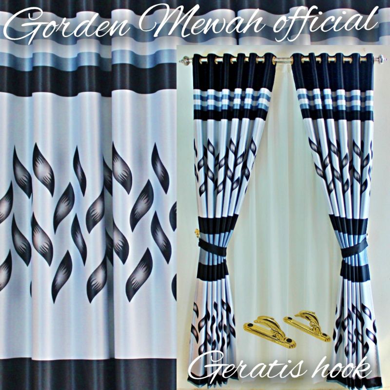 Gorden Ruang tamu Mewah Bahan Blackout tebal desain minimalis model semokring Terlaris