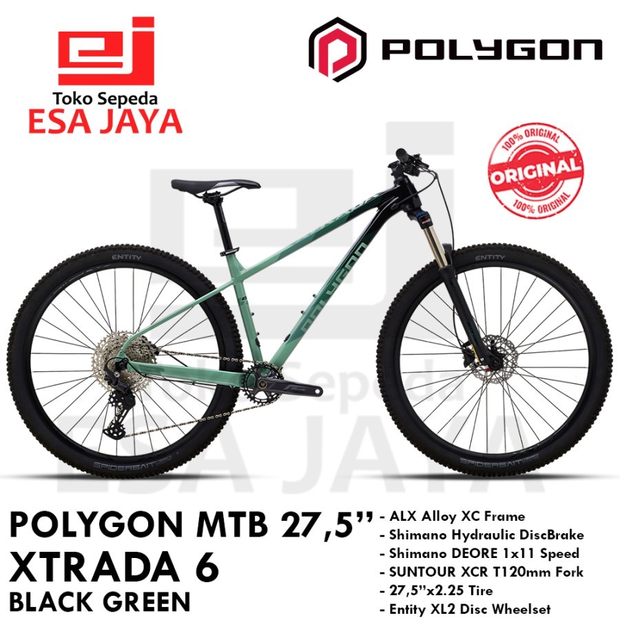 Polygon Xtrada 6 MTB 27.5 Sepeda Gunung 1 x 11 Speed Shimano Deore