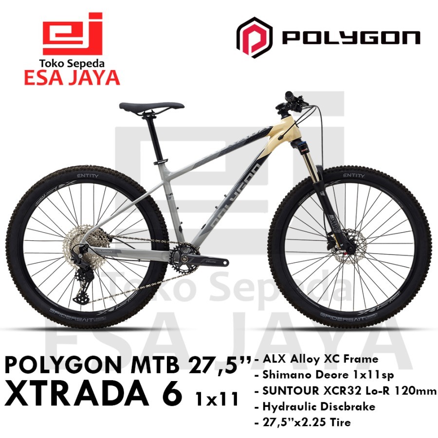 Polygon MTB XTRADA 6 27,5" 2021 Deore 1x11sp Sepeda Gunung Shimano - M