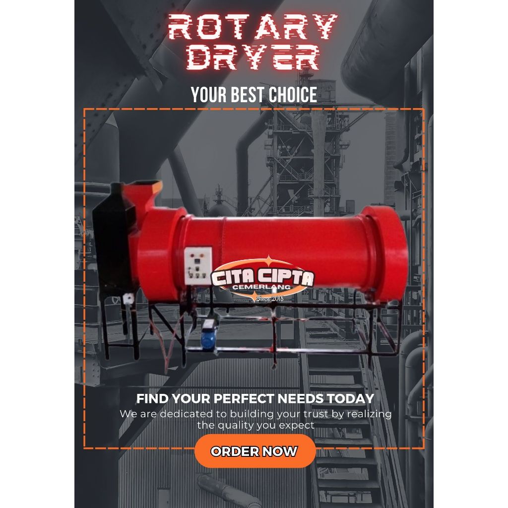 Rotary Dryer / Pengering Rotary / Pengering Padi/Jagung/singkong Dll.