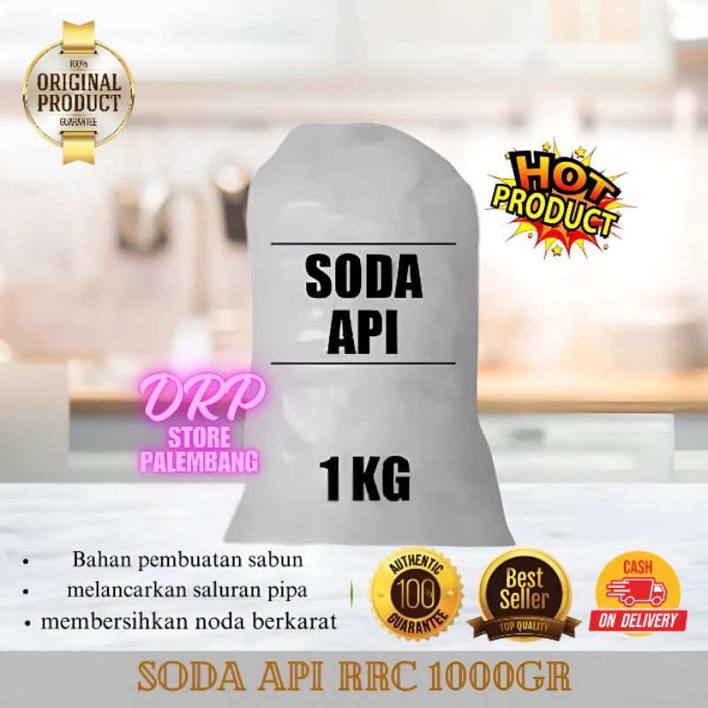 DRP Soda Api 1kg/Caustic Soda 1kg/NaOH 1kg/ Soda Api Kiloan Murah