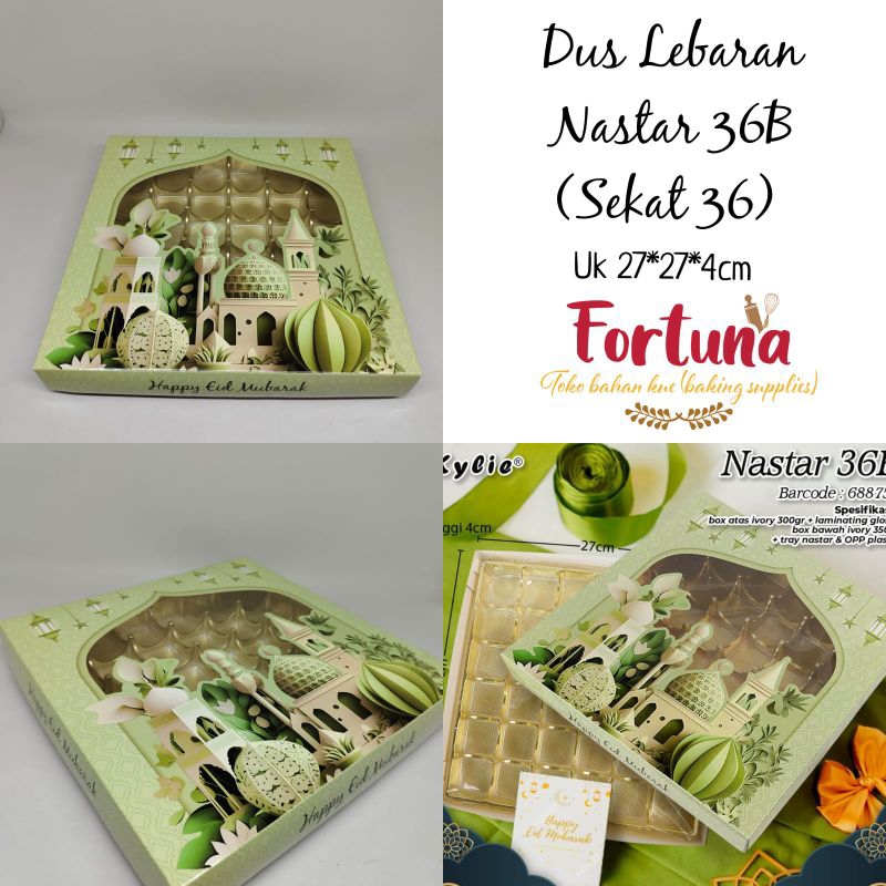 

Dus Lebaran Nastar 36B Hijau Masjid Sekat 36 JMS (1pcs))