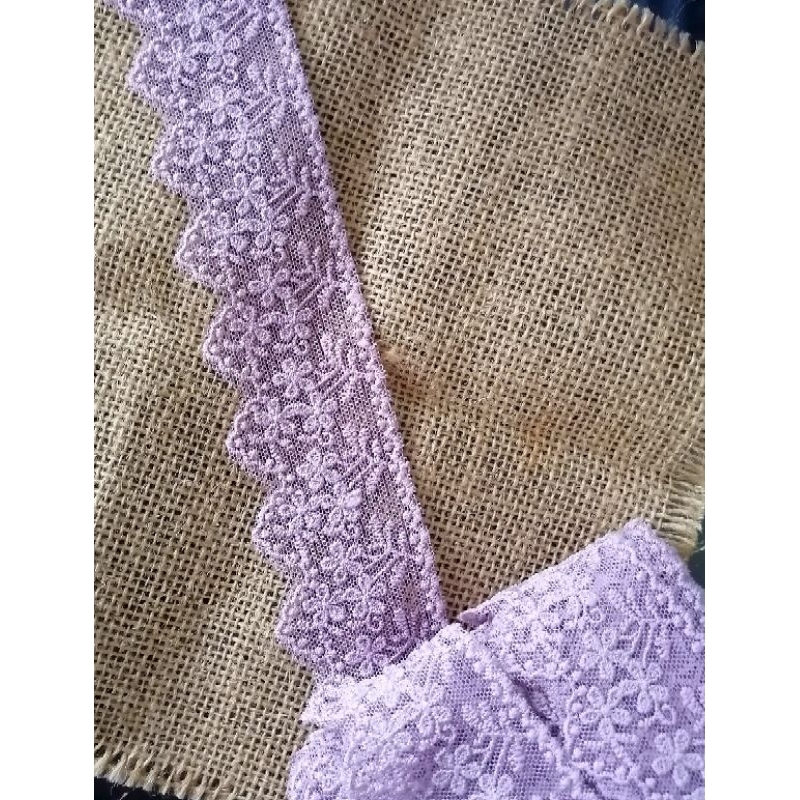 renda tile bordir pinggiran import lebar 5 cm (harga per setengah meter)