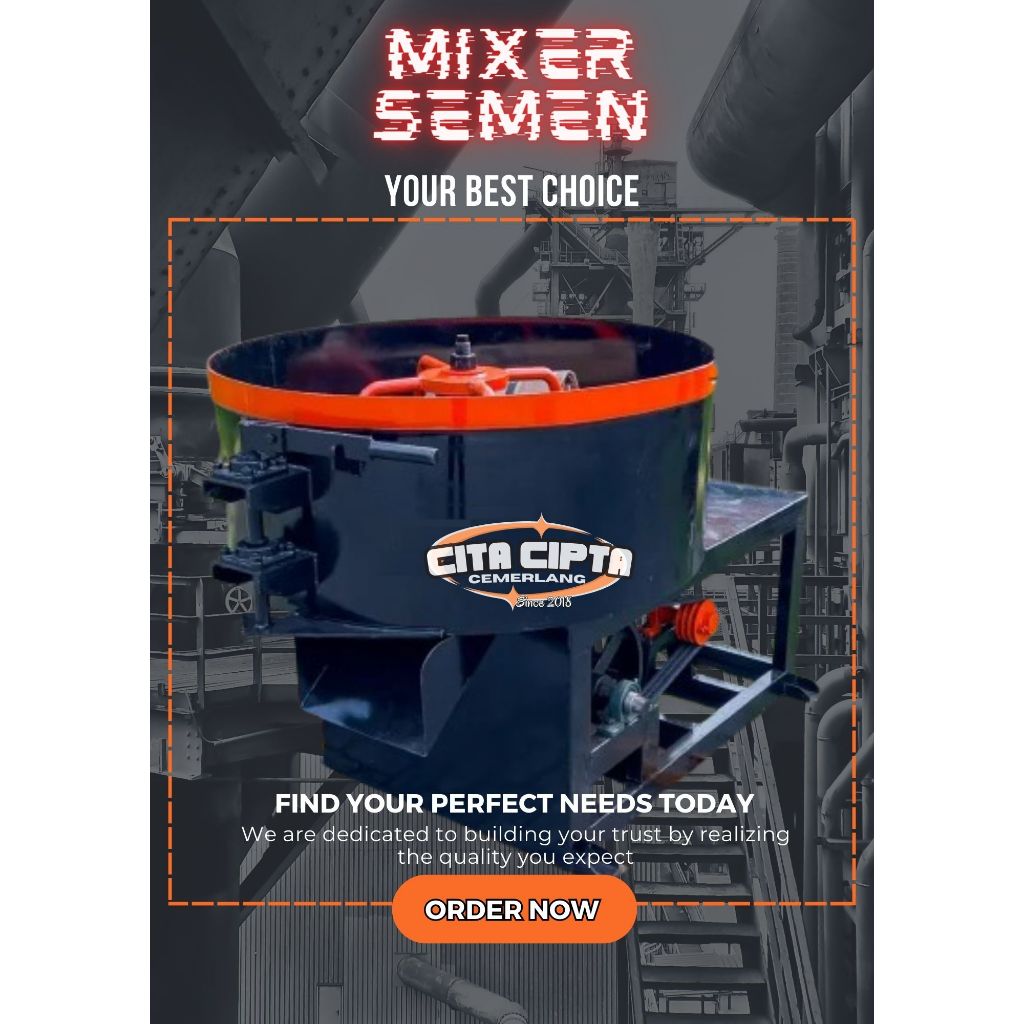 Mixer Adukan Semen untuk Pembuatan Beton/Batako/Paving Block dll