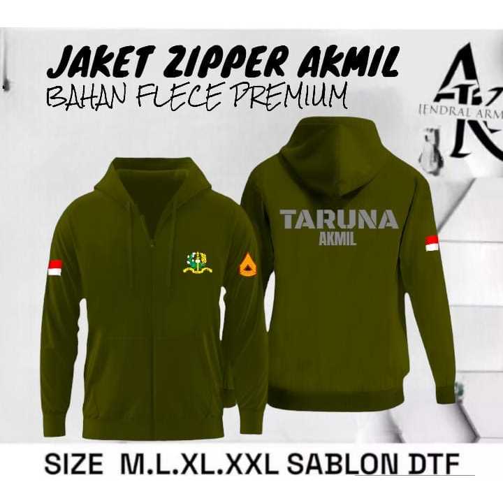 Jaket taruna / Hoodie akmil terlaris Bahan Fleecce premium