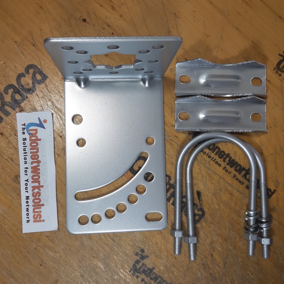 SIAP KIRIM Bracket breket dan L clamp klem dudukan tiang antena GRID Yagi Omni TV Radio HIGH GRADE