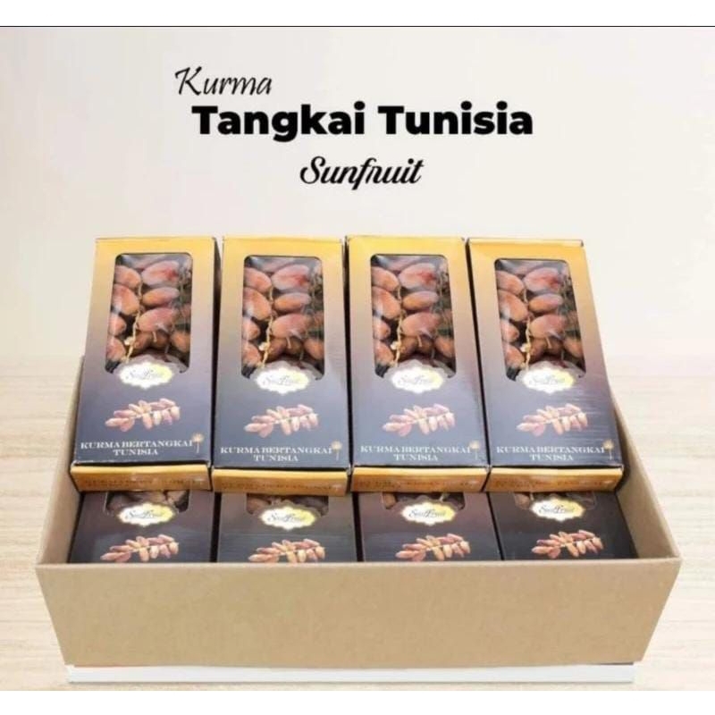 Kurma Palm Golden | Palm Tunis | Sunfruit | Deglet Noor | Kurma Tangkai 400gr