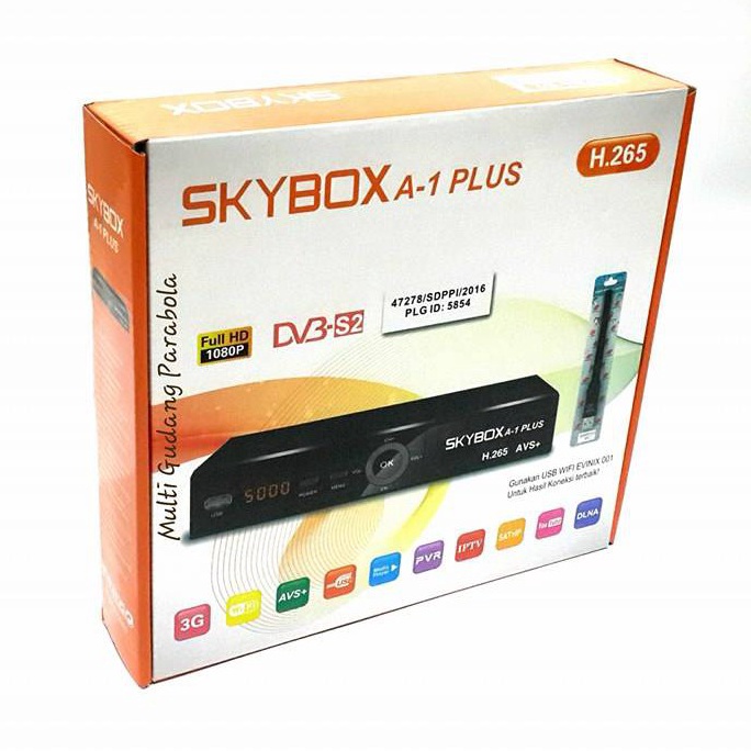 TERPERCAYA Receiver Parabola Skybox A1 Plus H 265 HEVC AVS