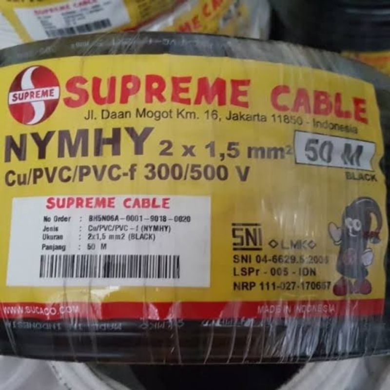 kabel NYYHY 2x1.5 50 meter supreme