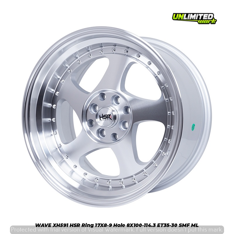 Velg Mobil Ring 17 Mobilio Yaris Freed HSR WAVE Silver R17 Murah
