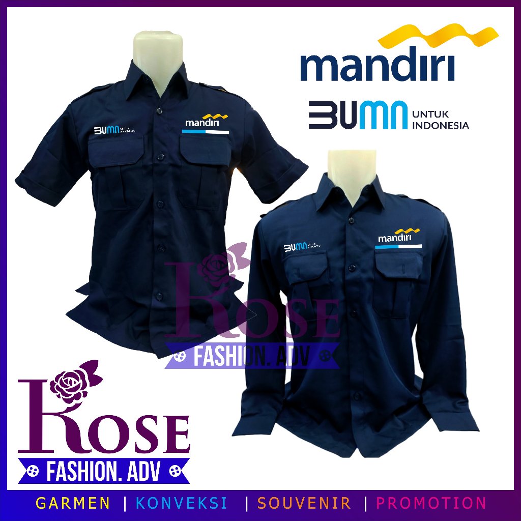 Bigsize kemeja BUMN mandiri kemeja Bank mandiri baju Bank mandiri seragam mandiri Pdh Bank mandiri b