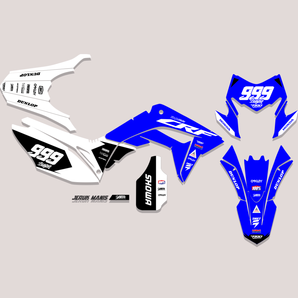 DECALS HONDA CRF LAMINASI DOFF KULIT JERUK