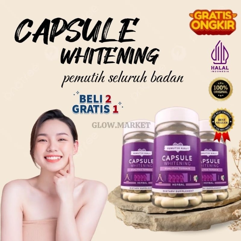 [Promo] CAPSULE WHITENING | KAPSUL PEMUTIH KULIT | PEMUTIH KULIT WAJAH DAN BADAN |