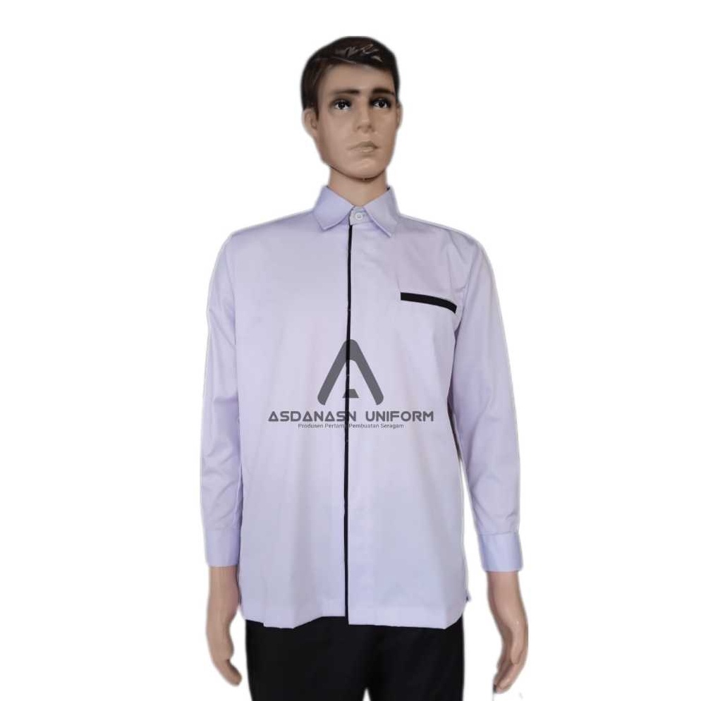 ART V93O BAJU DINAS HITAM PUTIH Polos  Baju Dinas Hitam Putih ASN PRIA