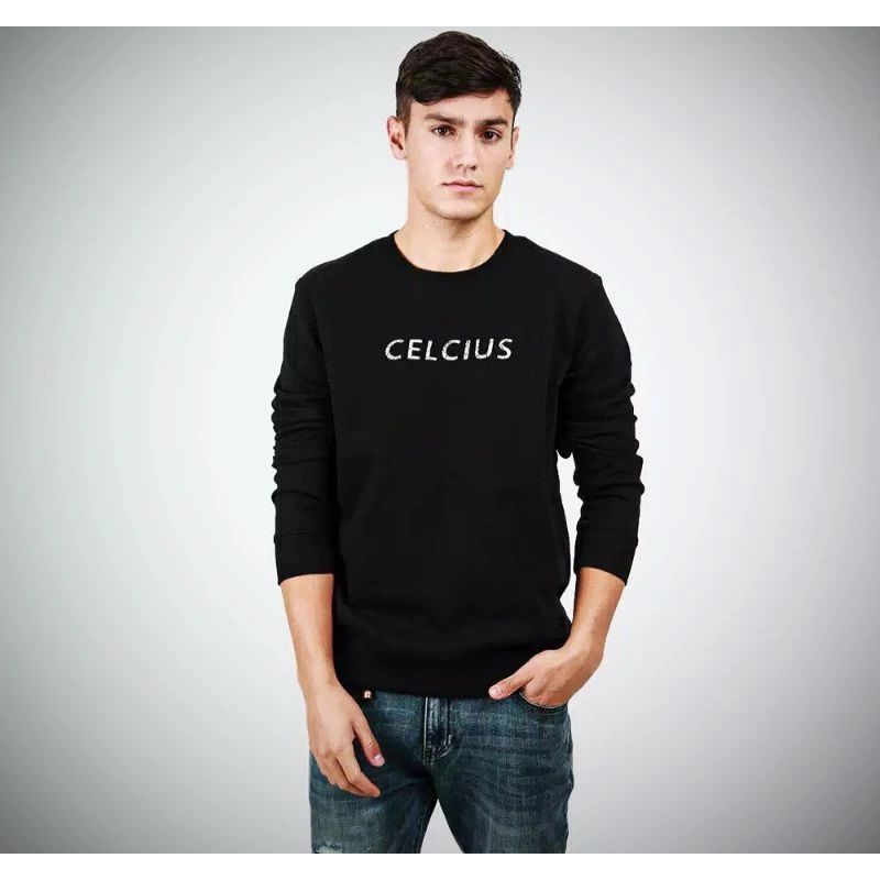 SWEATER CREWNECK CELCIUS BEAST LOGO BLACK / SWEATER HITAM KEREN - CREWNECK DISTRO BRANDED