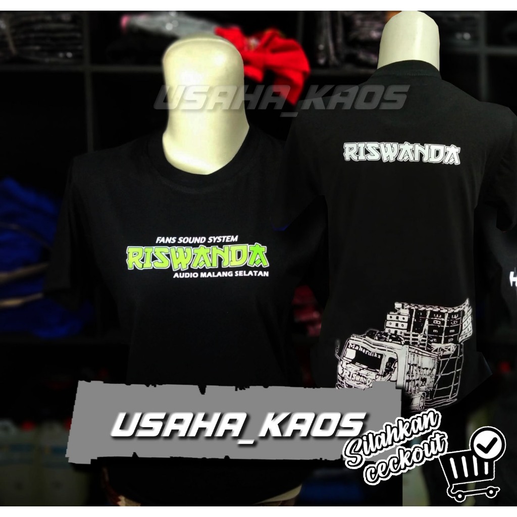 KAOS ANAK FANS SOUND SYSTEM RISWANDA USIA 1-10 TAHUN WARNA HITAM / KAOS SOUND SYSTEM / KAOS ANAK / K