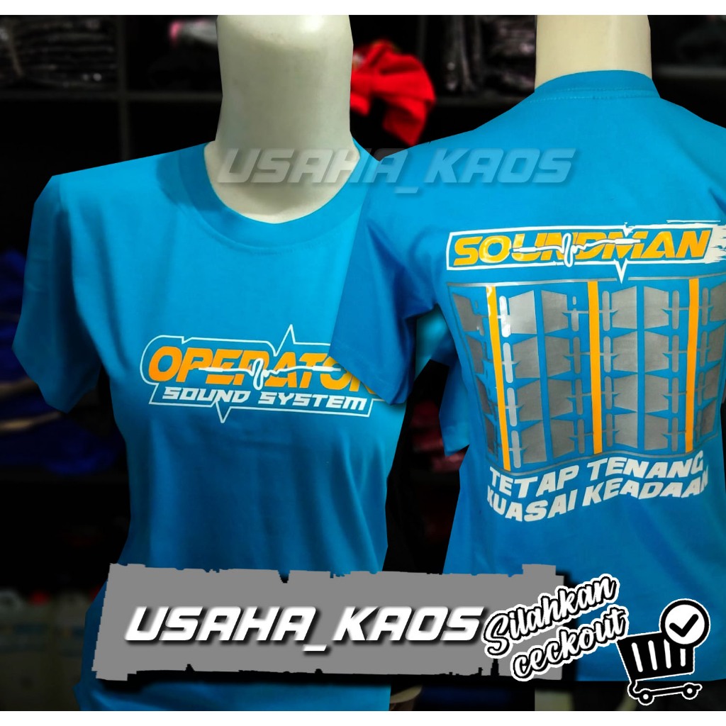 KAOS ANAK OPERATOR SOUND SYSTEM SOUNDMAN WARNA BIRU / KAOS SOUND SYSTEM / KAOS ANAK UNISEX / KAOS AU