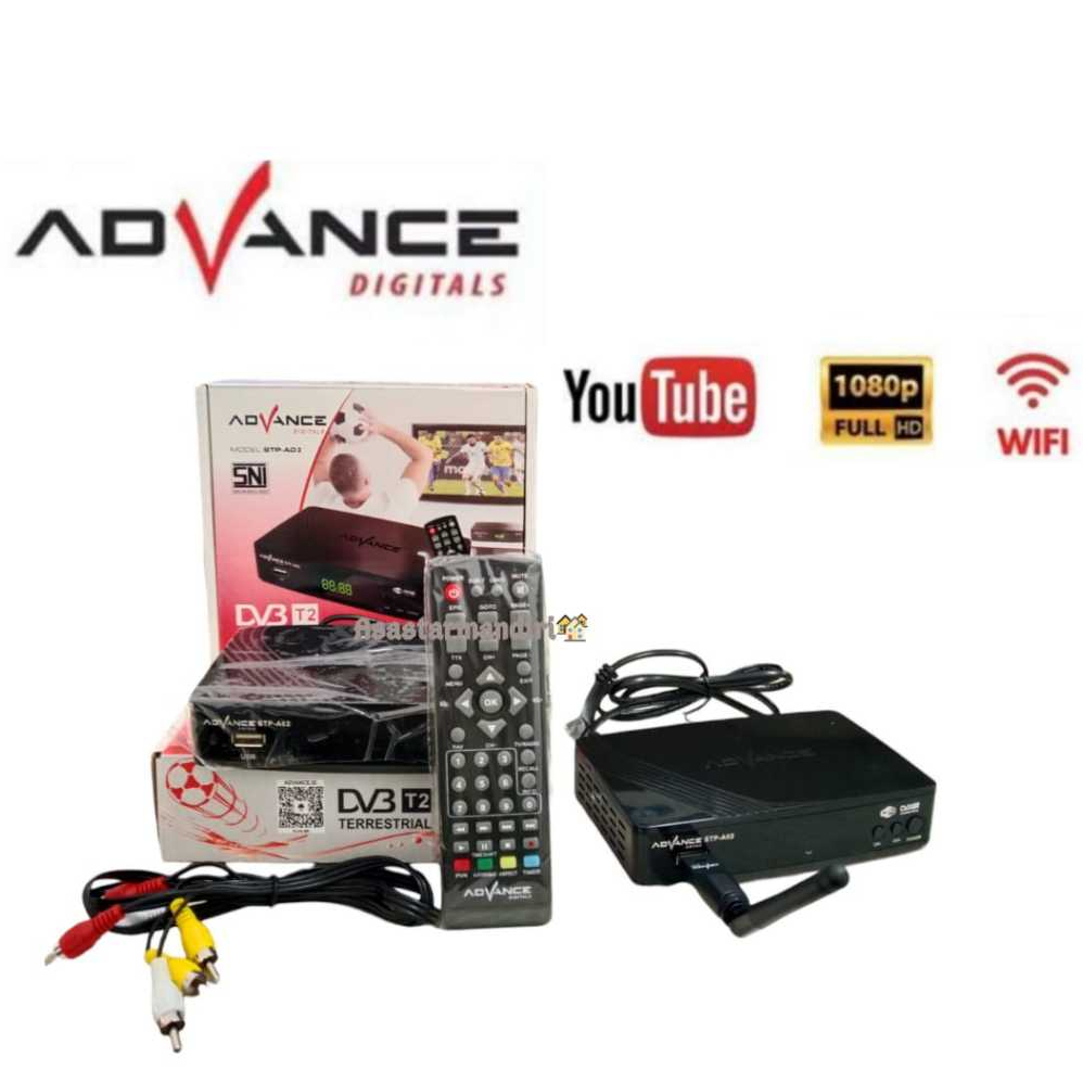 Set Top Box TV Digital Advance STP-01/STP-02/Penerima Siaran TV Digital Full HD/STB Bisa Wifi Dan Yo