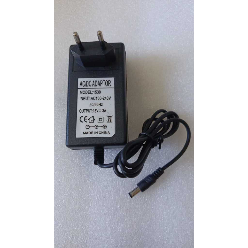 AC/DC ADAPTOR 15V 3A MODEL : 1530