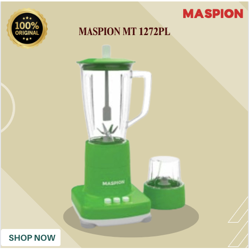 BLENDER MASPION  2IN1 MT 1272PL/MT-1272PL/MT1272PL/MT1272 PL/Blender 1Liter/MASPION BLENDER 2IN1 ORI