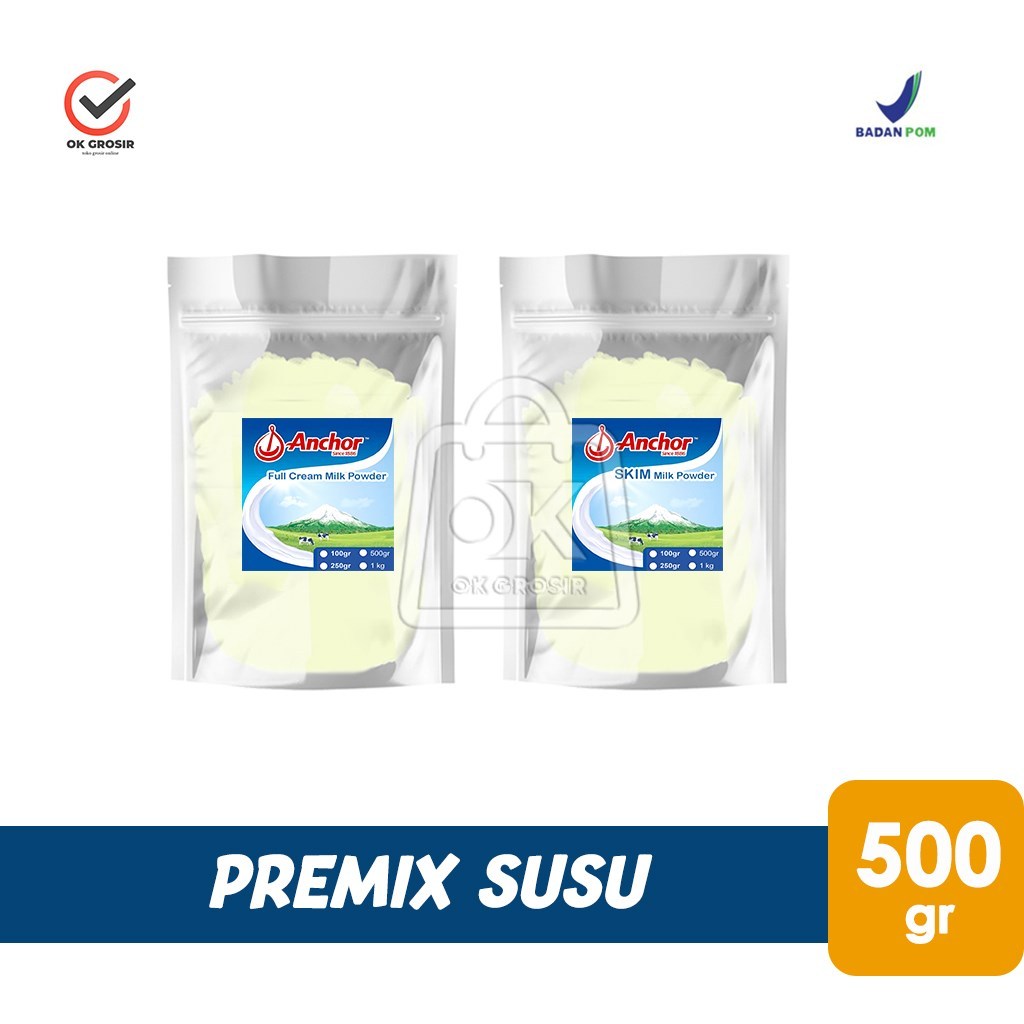 

Premix Susu Bubuk Anchor / Full Cream / Skim Powder For Baking (500 gr)