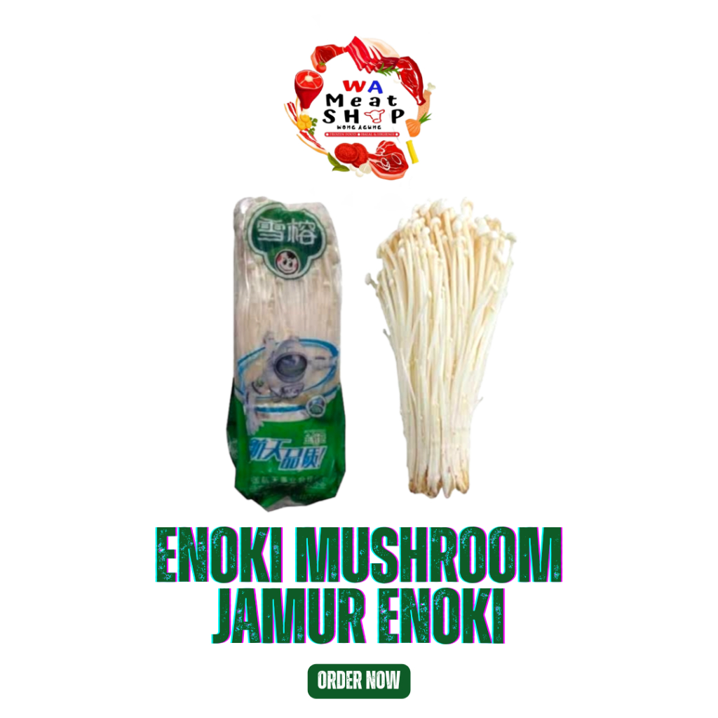 

Jamur Enoki Jamur Kancing Iris Utuh Champignon Mushroom