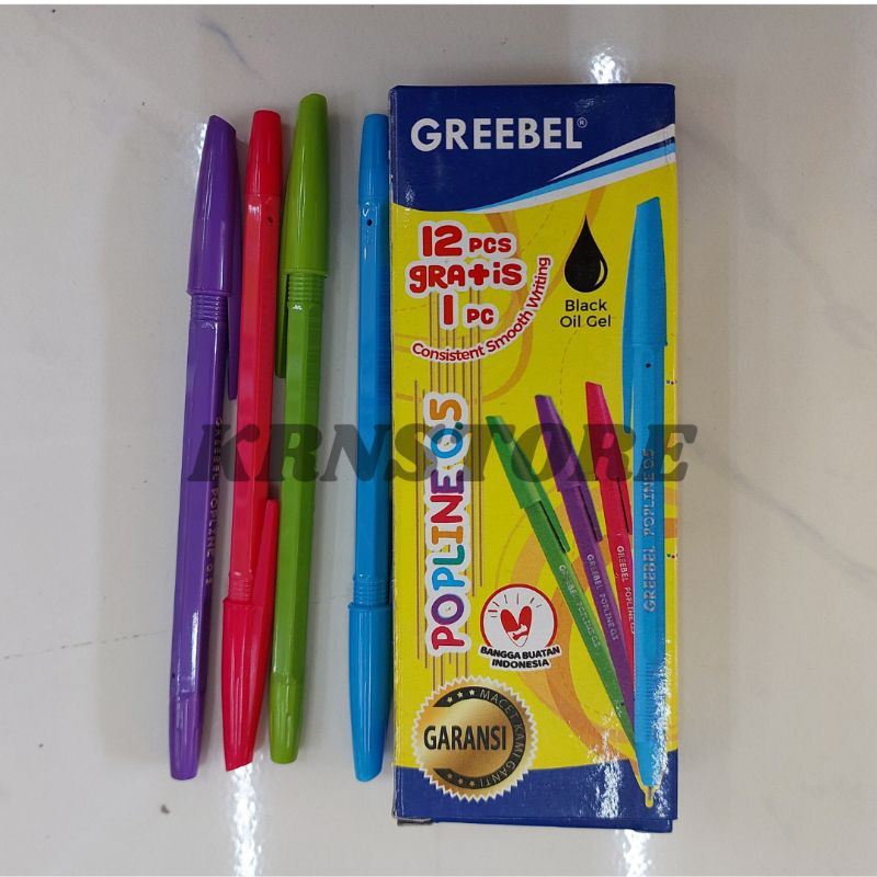 

PEN 0.5mm GREEBEL HITAM 12PCS GRATIS 1PCS II PEN GREEBEL II KRNSTORE