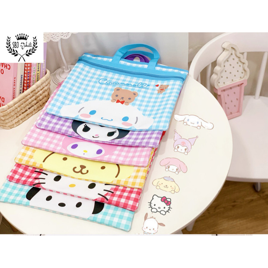 

Tas Folder F4 BESAR premium quality/Tas kursus/Tas buku gambar Pelindung laptop ipad tablet sanrio