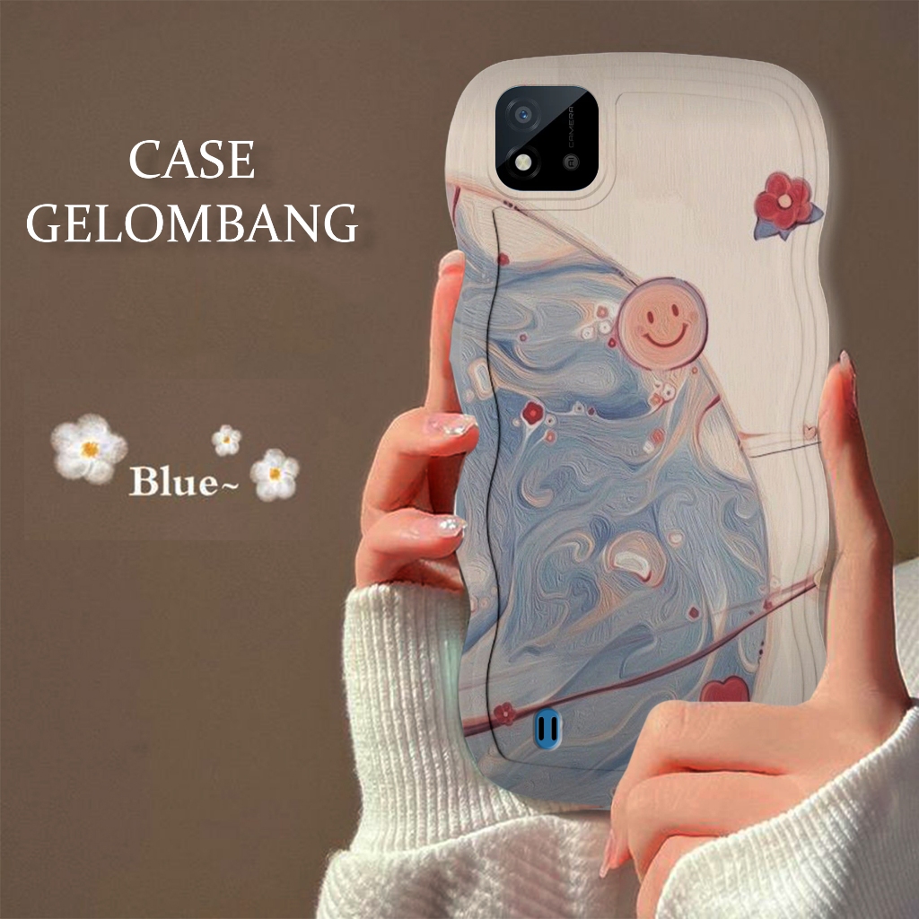 Soft Case GELOMBANG Hp Realme C11 2021 - Realme C11 2021 - Case Pro Camera - Fashion Case Motif Moon