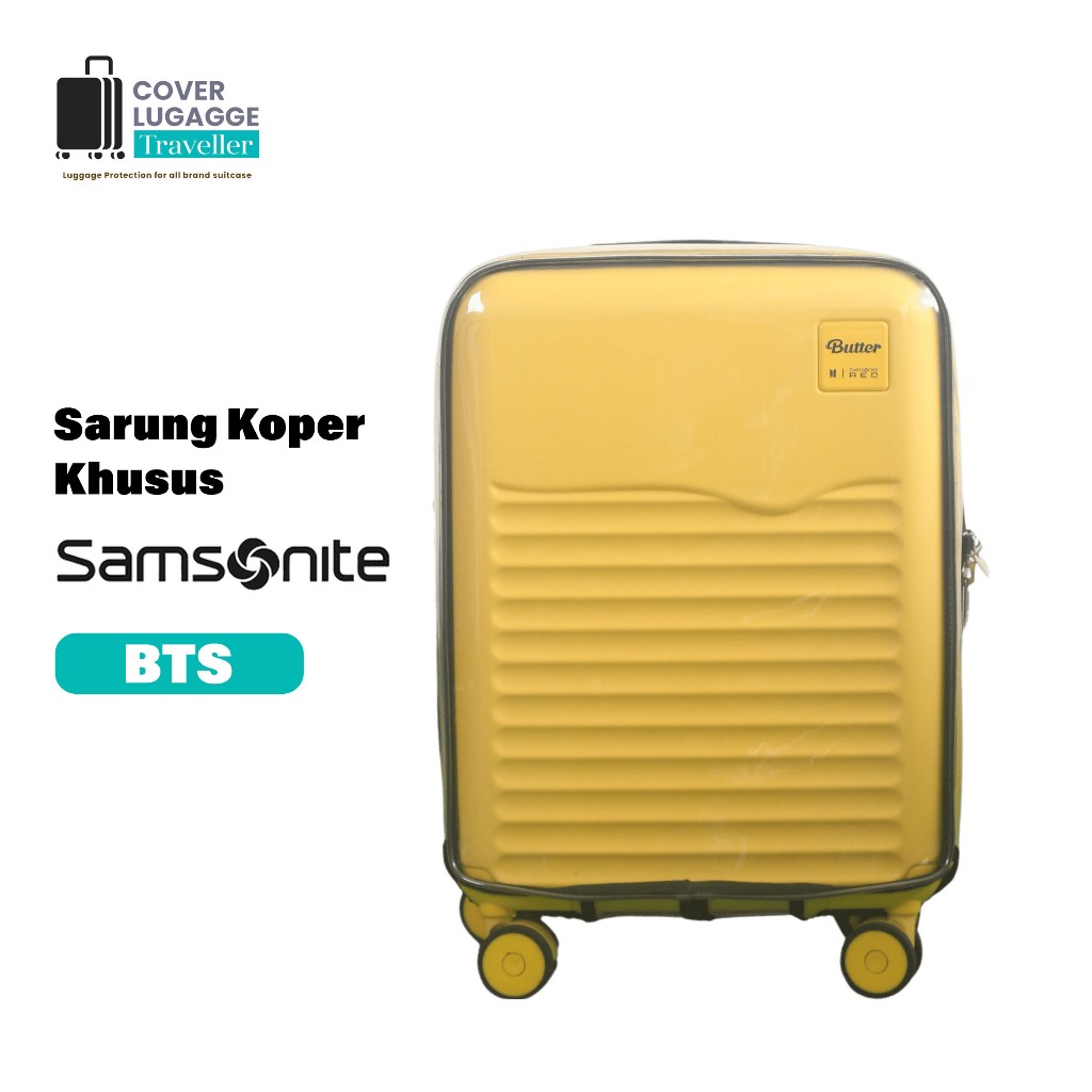 Sarung cover pelindung luggage koper full mika khusus koper samsonite red X BTS butter