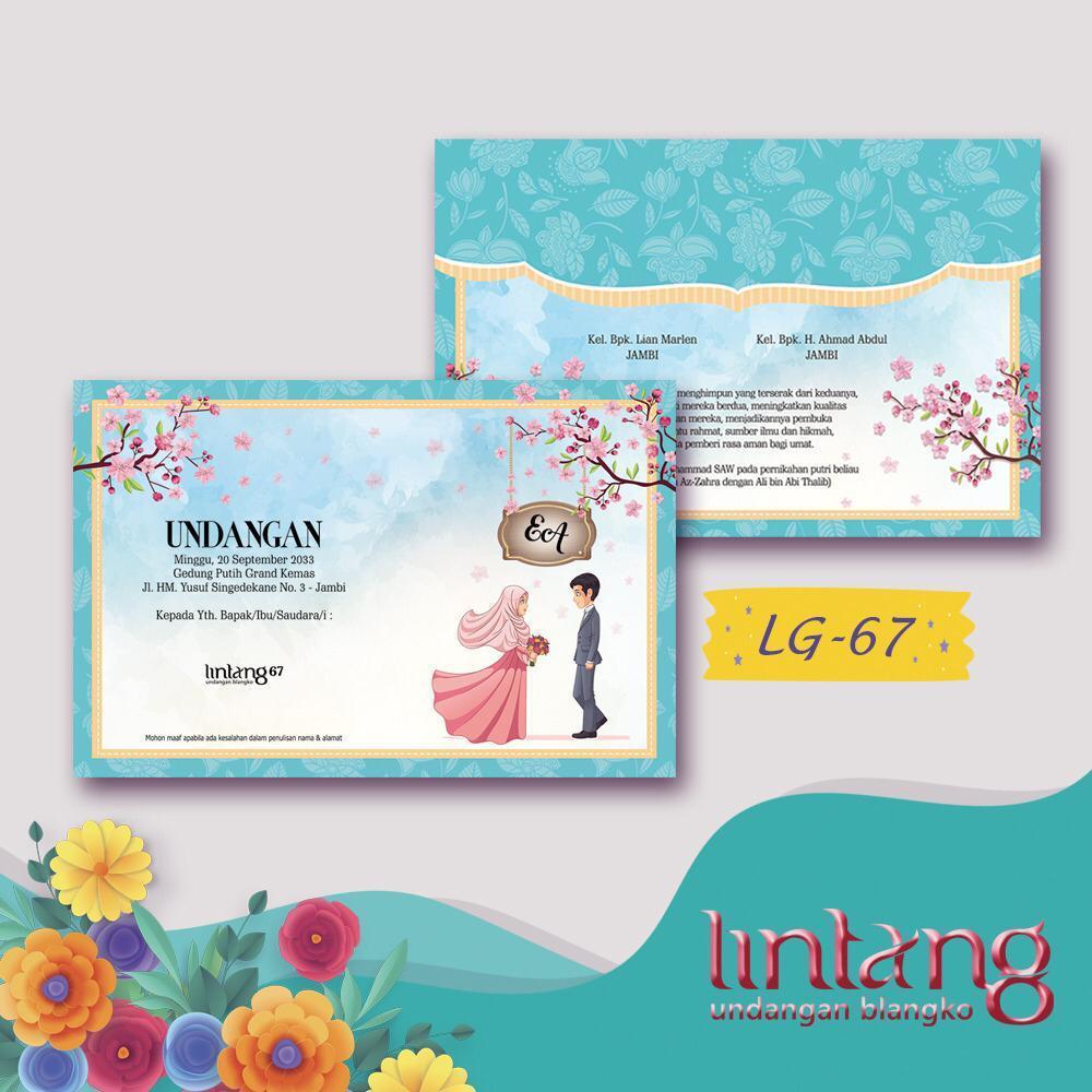 Blangko undangan atau kertas undangan pernikahan bisa untuk khitan merek LINTANG 67 dengan bahan ker