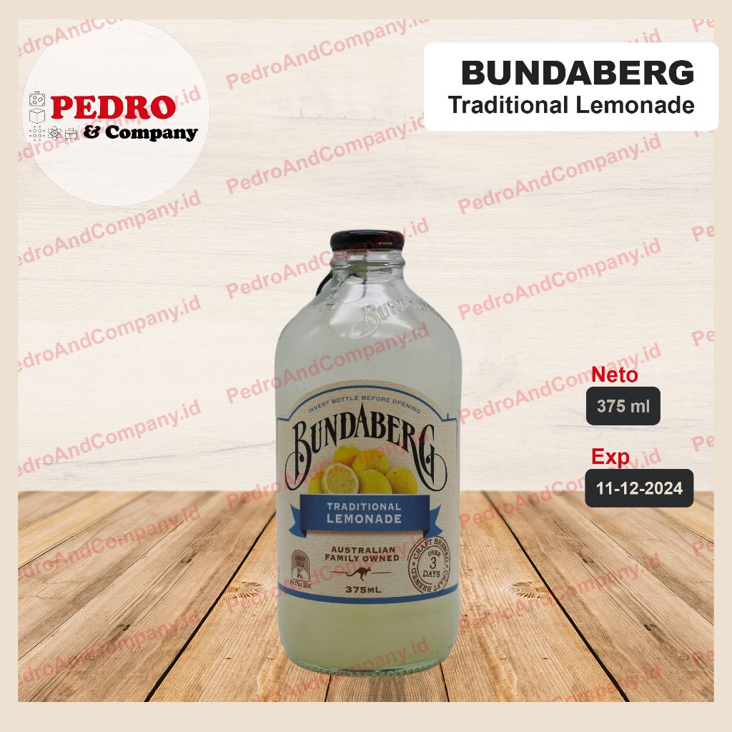 

Bundaberg TRADITIONAL LEMONADE drink 375 ml soda minuman berkarbonasi