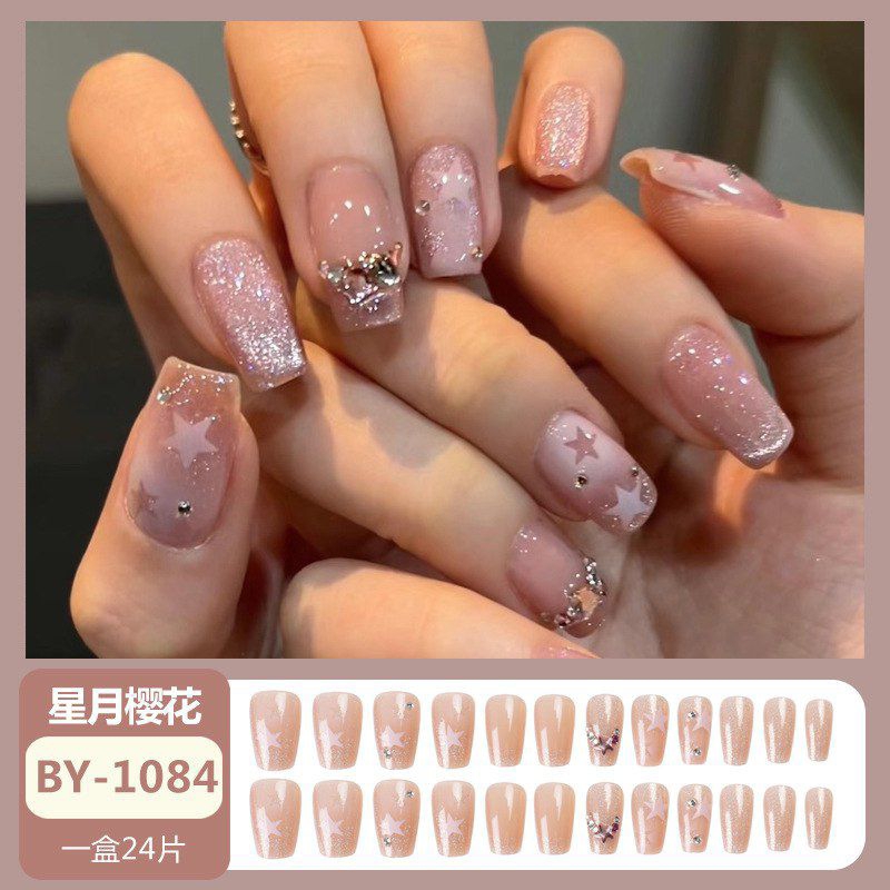 (24pcs) Kuku Palsu Aesthetic/Nail Art/Fake Nail Aesthetic