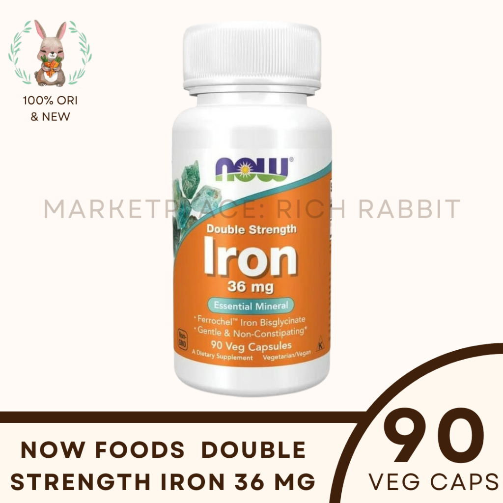 Now Foods Iron 36 mg Now Food NowFoods Zat Besi Energy Production ORI USA