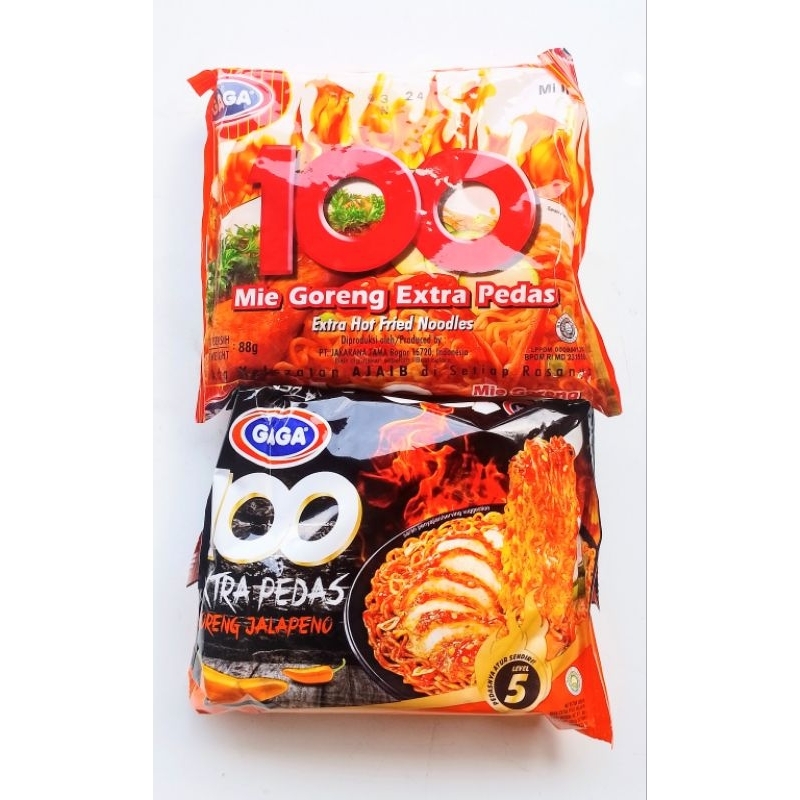 

[5 BUNGKUS] Gaga Mie 100 Goreng Extra Pedas 88 gram