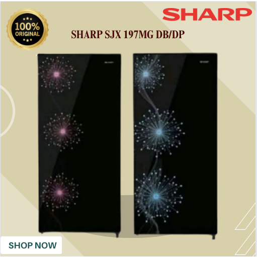 KULKAS 1 PINTU SHARP SJX 197MG DB/DP/SJX-197-MG-DB/DP/SJX 197 MG DB/DP/SJX197MG DB/DP/SHARP ORIGINAL