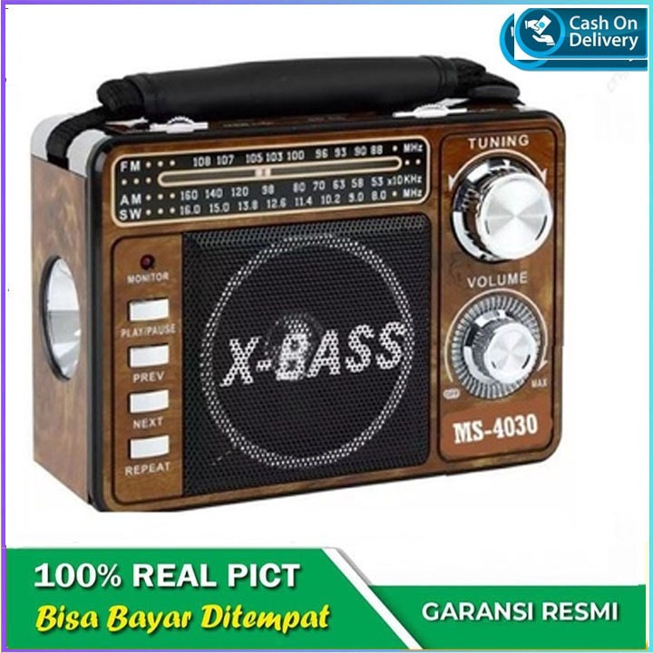 Radio Digital Mitsuyama MS-4020BT FM/AM/SW/AM Radio Classic Portebel Radio Siaran Rodio