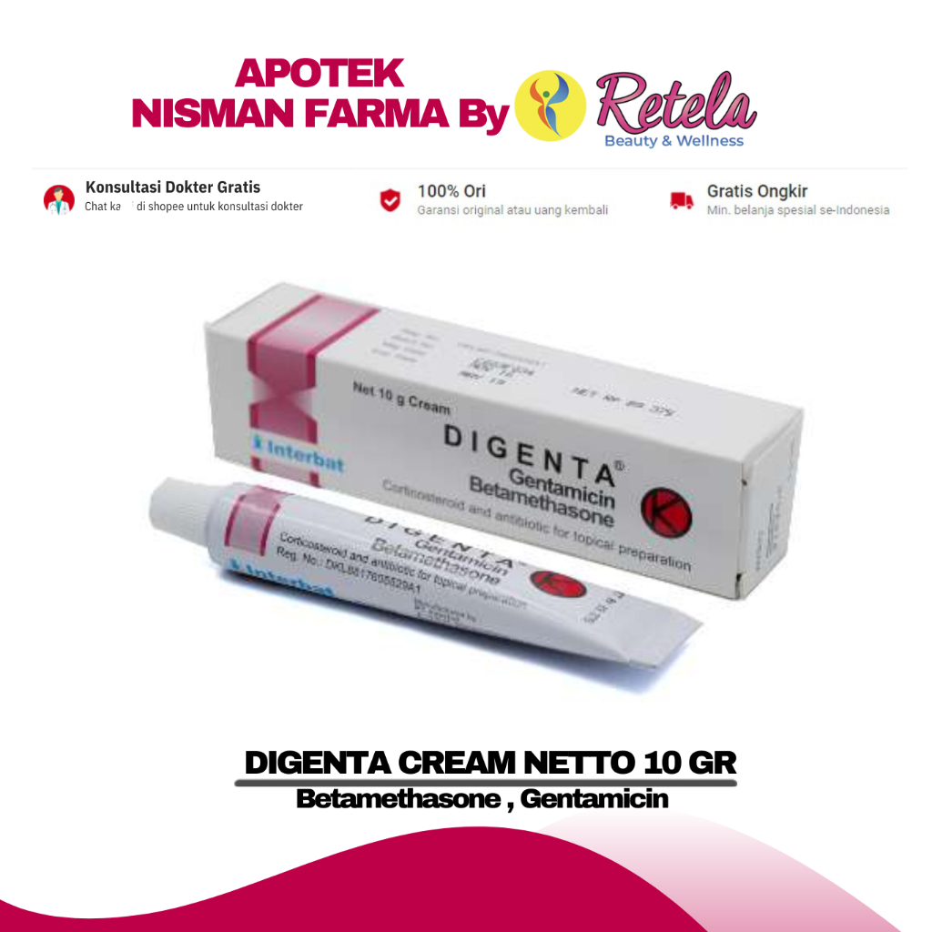 DIGENTA CREAM 10 GR ( BETAMETHASONE , GENTAMICIN SULFATE )