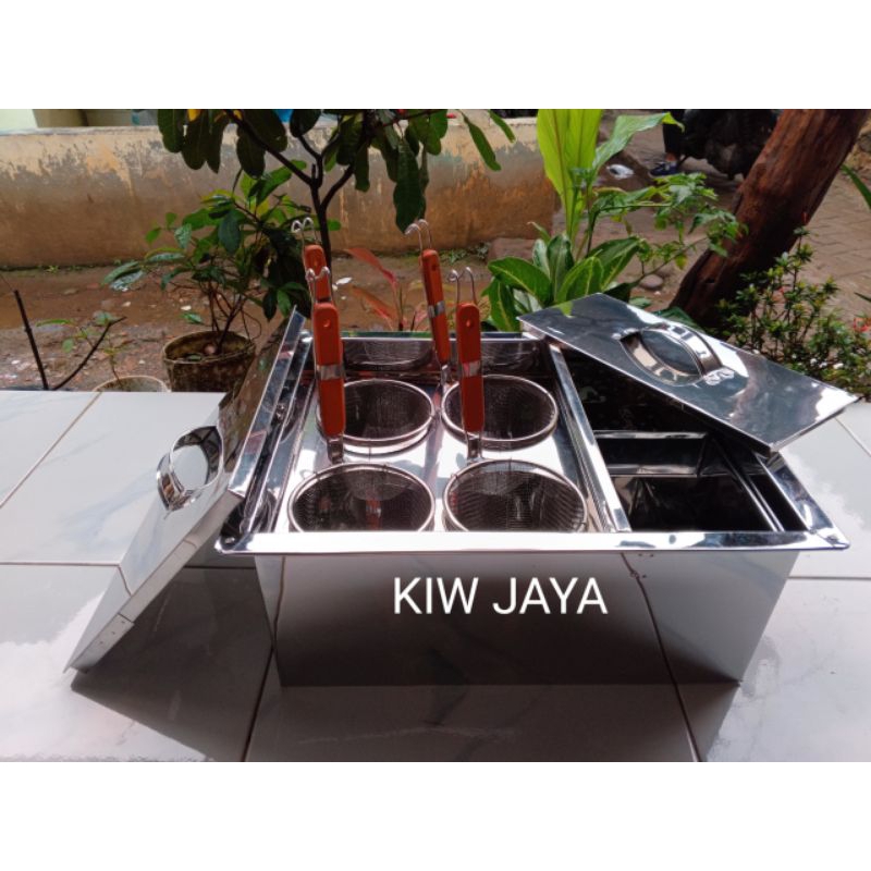 dandang mie kocok kotak lubang 4 plus kuah uk35x45x20