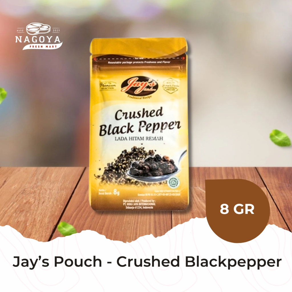 

Jay's Crushed Blackpepper Pouch - Lada Hitam 8 GR | Grill Master