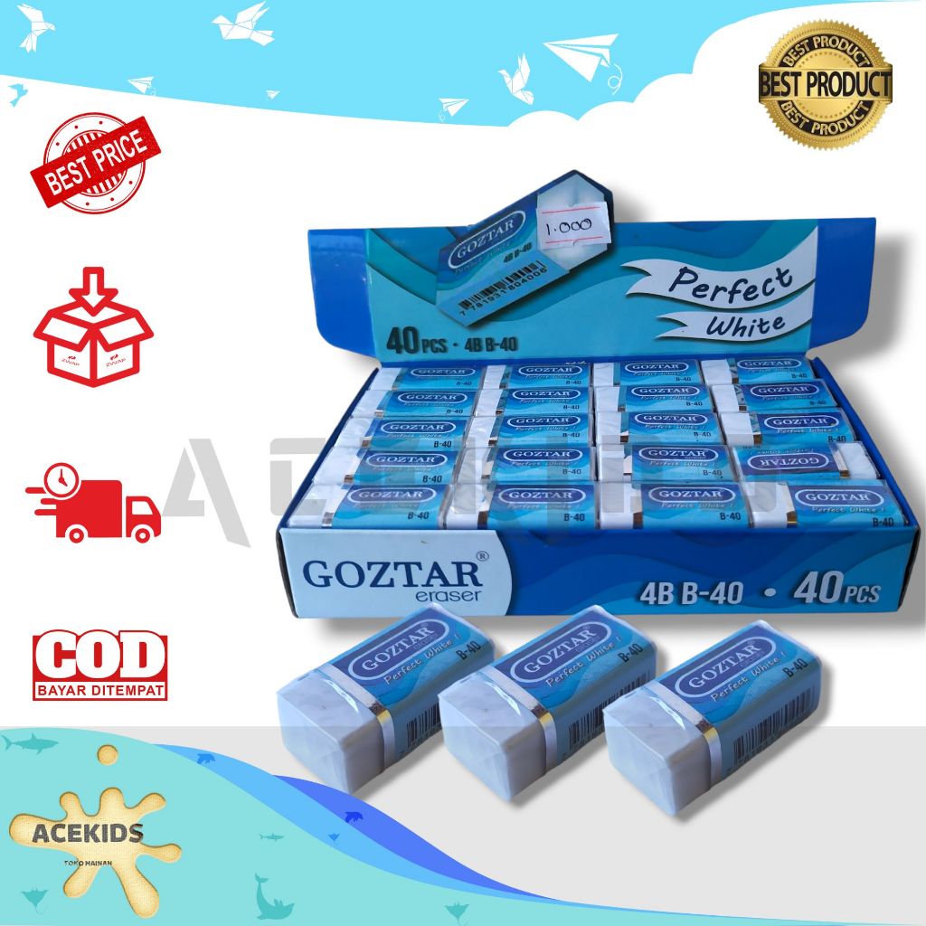 

Penghapus Goztar Eceran Stip Goztar Penghapus Pensil Kecil Stip Kecil Erasher Pencil isi 1 biji - 4BB40