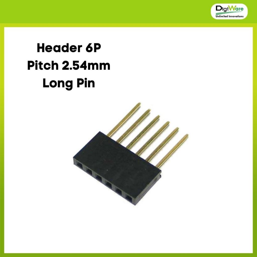 Stacking PCB Header Female 1x6 Pin