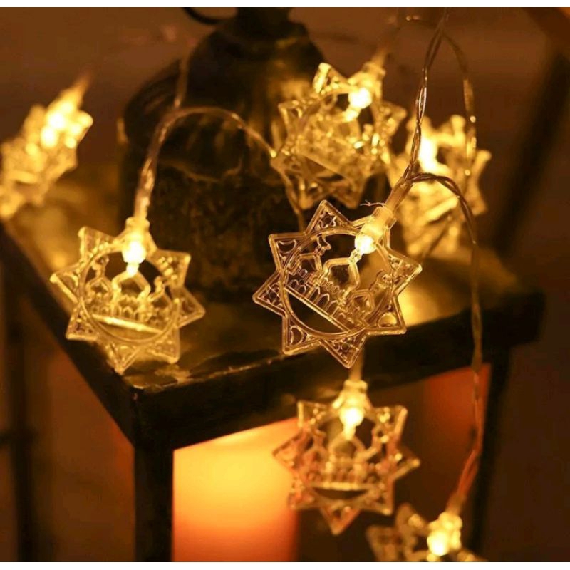 Lampu Hias Tumbler / Lampu LED Ketupat Lebaran / Lampu Bulan Sabit Masjid / Tumbler Bintang Masjid R