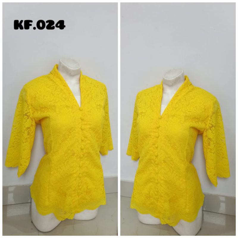 Vilikebaya - Kebaya Brokat Kuning Modern