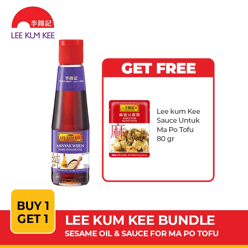 

BUY Lee Kum Kee Minyak Wijen Murni Pure Sesame Oil 207 ml GET FREE Lee kum Kee sauce Untuk Ma Po Tofu 80 gr