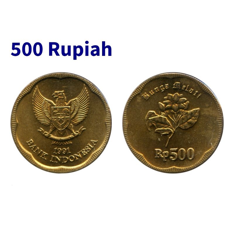 koleksi koin Rp 500 melati besar