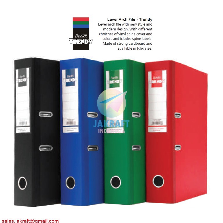 

CHN973 KODE 77 1 Pcs Ordner BANTEX Trendy 1446 FC Folio F4 Size 7 Cm Warna Hitam Biru Merah Hijau