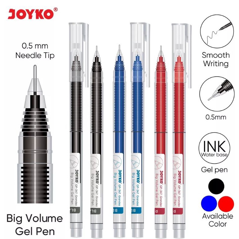 

GVB739 XC26619 Pulpen Gel Joyko Gp347 Grandez 5mm 1pak12 pcs