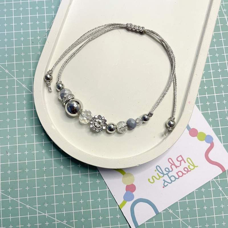 Silver Violet Bracelet/ Gelang Tali Perak Ungu/ Aksesoris Perak